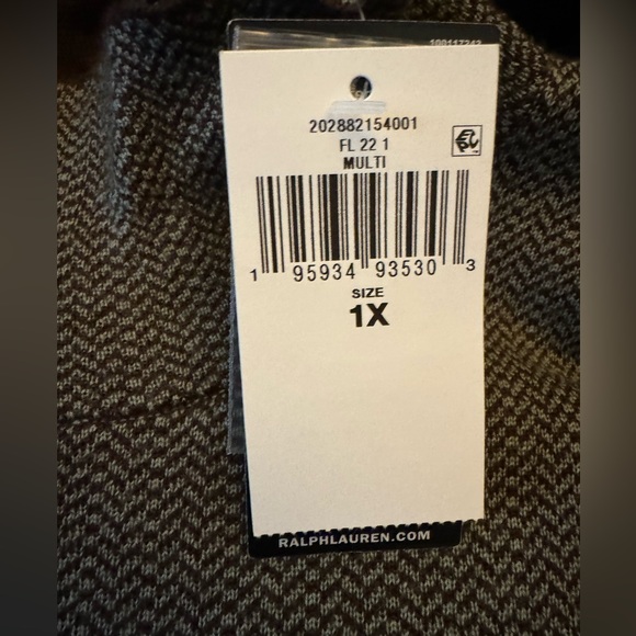 NWT Lauren Ralph Lauren Wool Turtleneck Leather Patch Green Sweater Dress 1X New - Picture 9 of 9